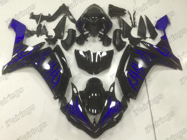 2007 2008 Yamaha YZF-R1 blue ghost flame fairing