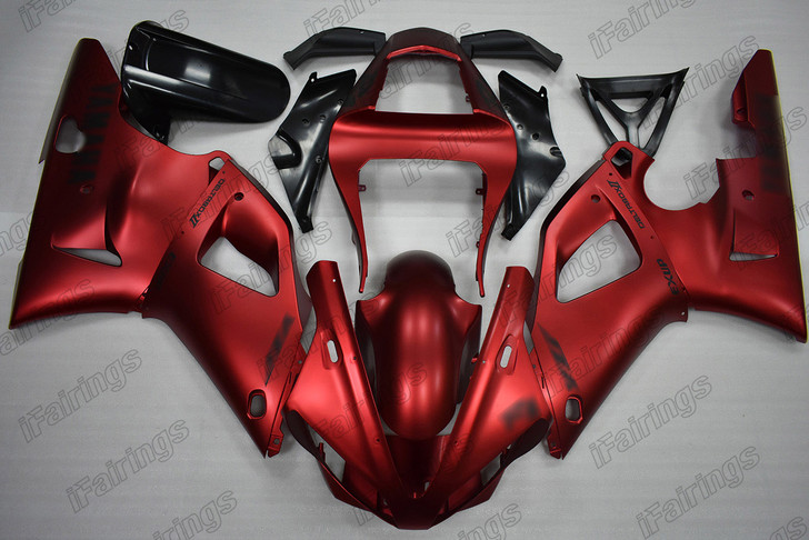 2000 2001 Yamaha YZF-R1 matte red fairings