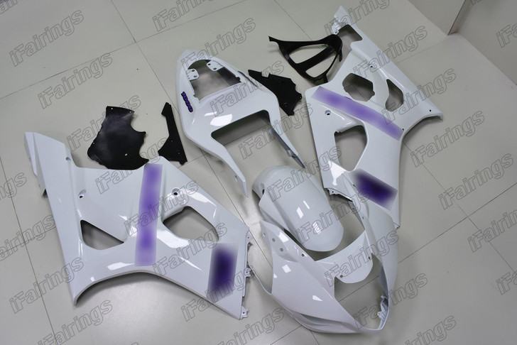 2003 2004 Suzuki GSXR1000 K3 K4 pearl white body kit purple stickers