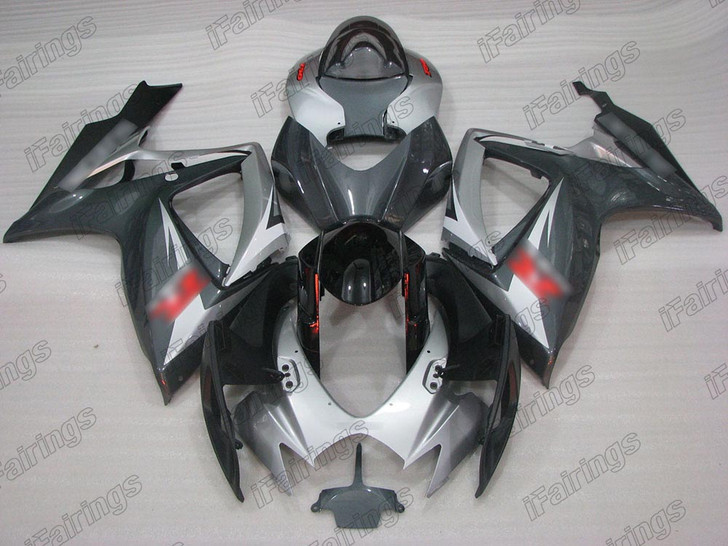 2006 2007 Suzuki GSXR 600/750 custom fairing gray and silver