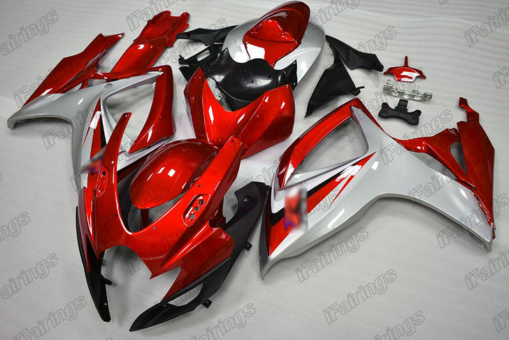 2006 2007 Suzuki GSXR 600/750 candy red an silver fairing