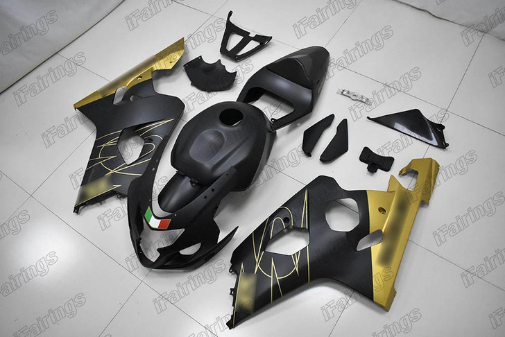 2004 2005 Suzuki GSXR 600/750 matte black and matte gold fairing