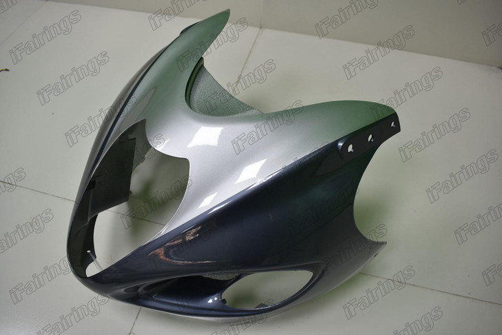 1999 to 2007 Suzuki Hayabusa GSX1300R front upper fairing silver and gray