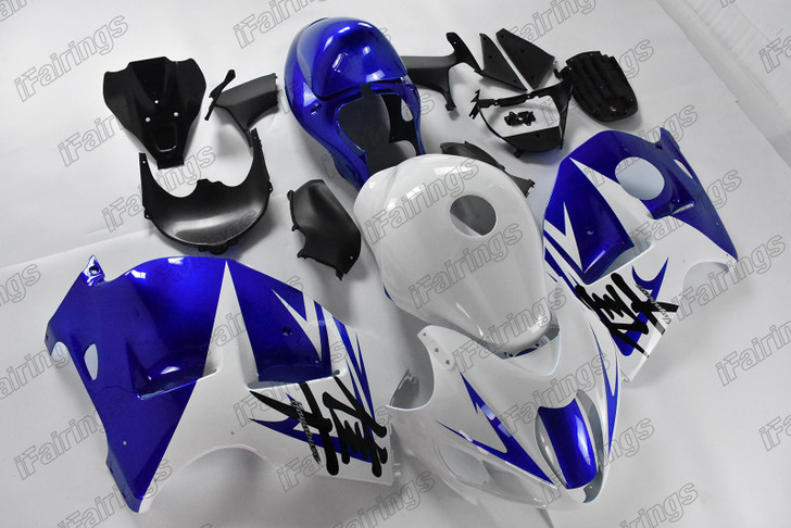 1999 to 2007 Suzuki Hayabusa GSX1300R aftermarket fairing white and blue