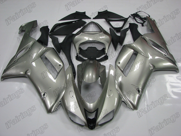 2007 2008 Kawasaki Ninja ZX-6R metallic grey bodywork