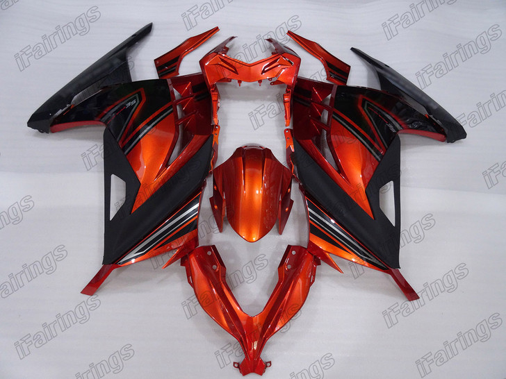Kawasaki Ninja 300 ZX-300 EX-300 orange and black bodywork