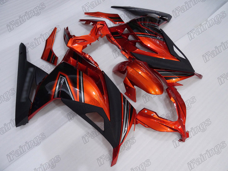 Kawasaki Ninja 300 ZX-300 EX-300 orange and black body kits