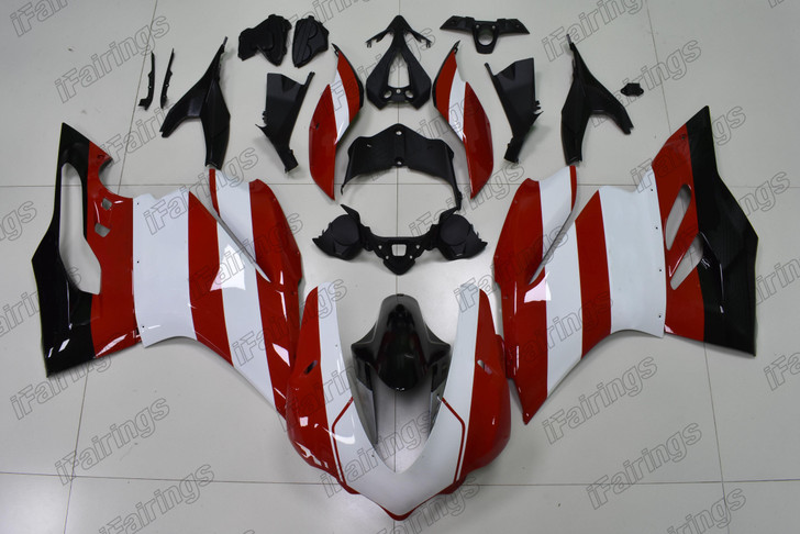 Ducati 959 1299 Panigale custom fairing red and white