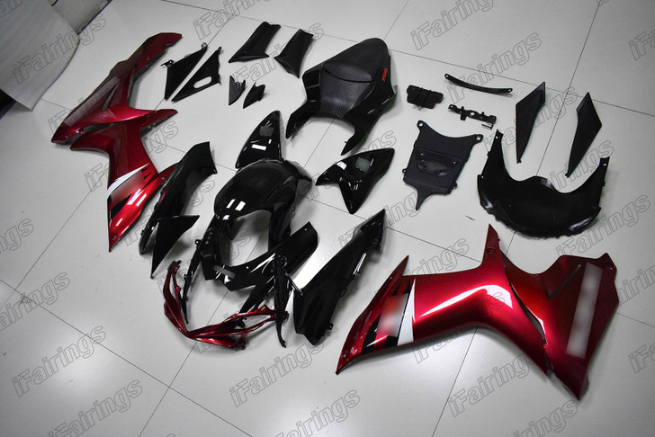 2011 to 2020 Suzuki GSX-R600 GSX-R750 candy red and gloss black fairing