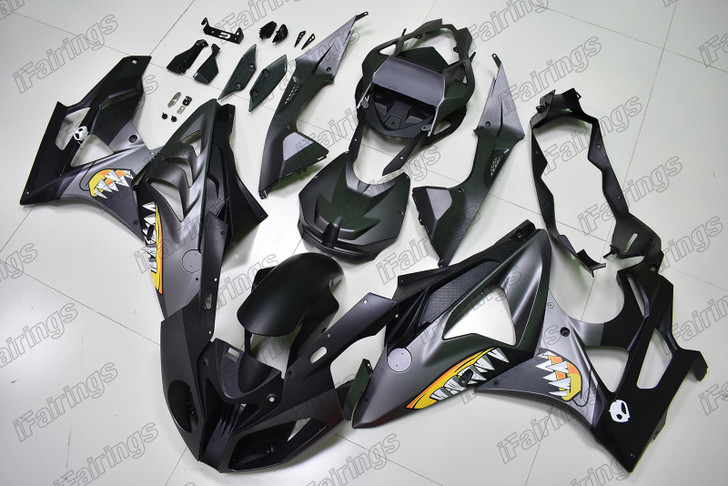 2009 2010 2011 2012 2013 2014 BMW S1000RR matte black and matte gray fairing