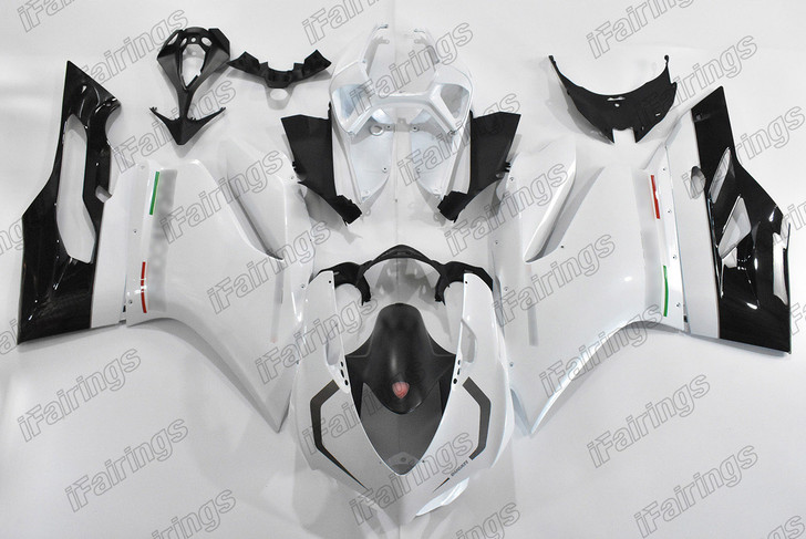 Ducati 899 1199 Panigale custom fairing white and black