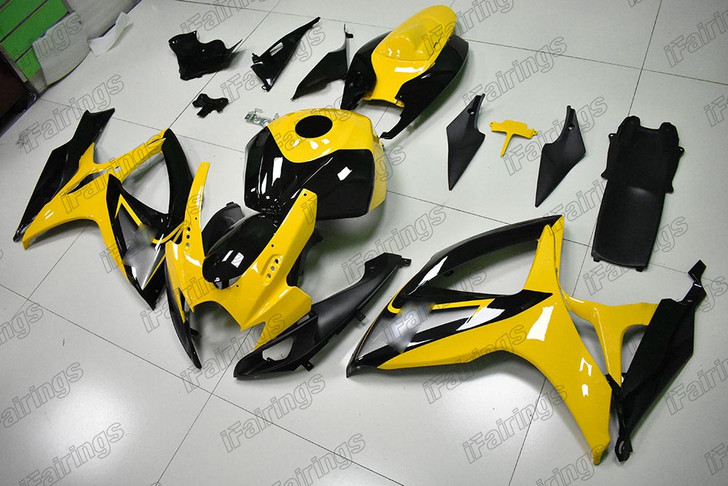 2006 2007 Suzuki GSXR 600/750 yellow and black fairing kit.