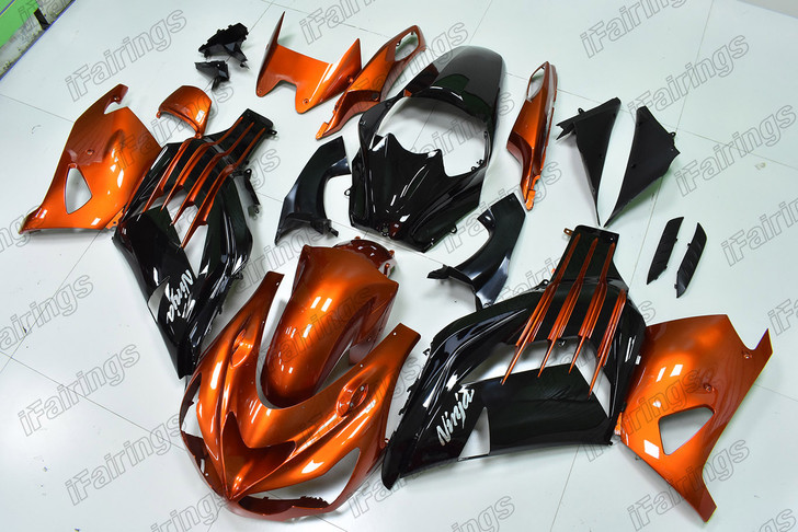 Kawasaki ZX14R ZZR1400 original fairing orange and black