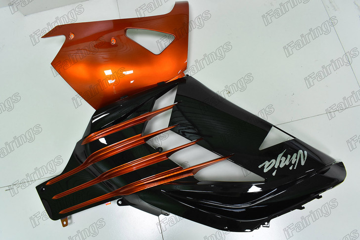 Kawasaki ZX14R ZZR1400 body cowling orange and black