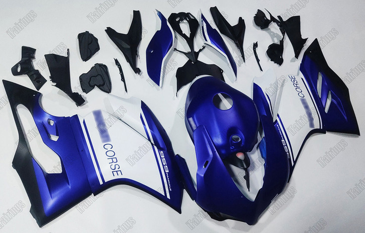 Ducati 959 1299 Panigale matte blue_matte white body kit