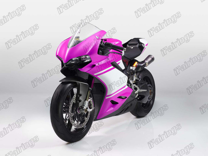Ducati 959 1299 Panigale custom fairing pink and white