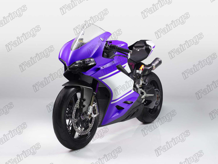 Ducati 959 1299 Panigale custom fairing purple and white.