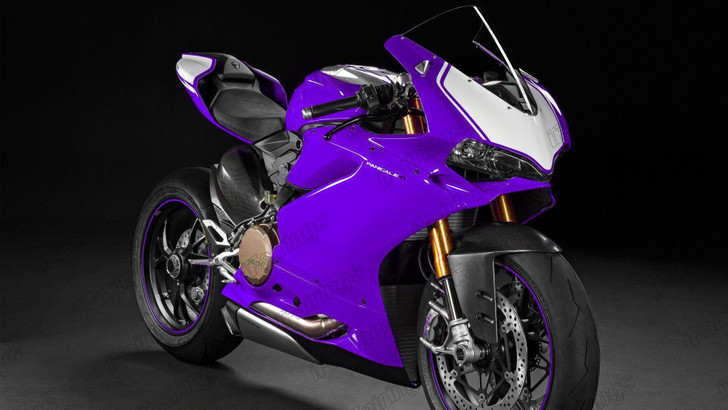 Ducati 959 1299 Panigale purple and white fairing