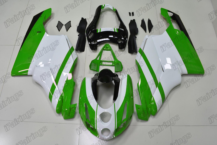 2003 2004 Ducati 749 999 green and white fairing