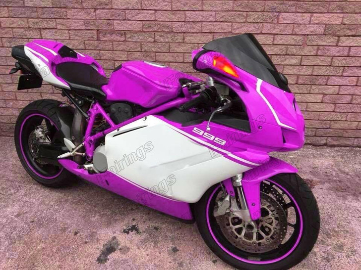 2005 2006 Ducati 749 999 pink and white fairing