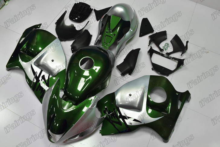 1999 to 2007 Suzuki Hayabusa GSX1300R green and silver fairing