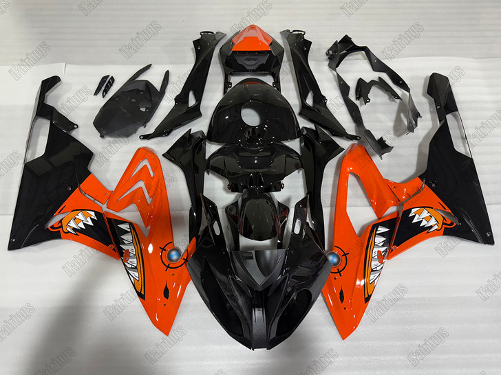 2015 2016 2017 2018 BMW S1000RR HP4 shark graphic bodywork orange_black