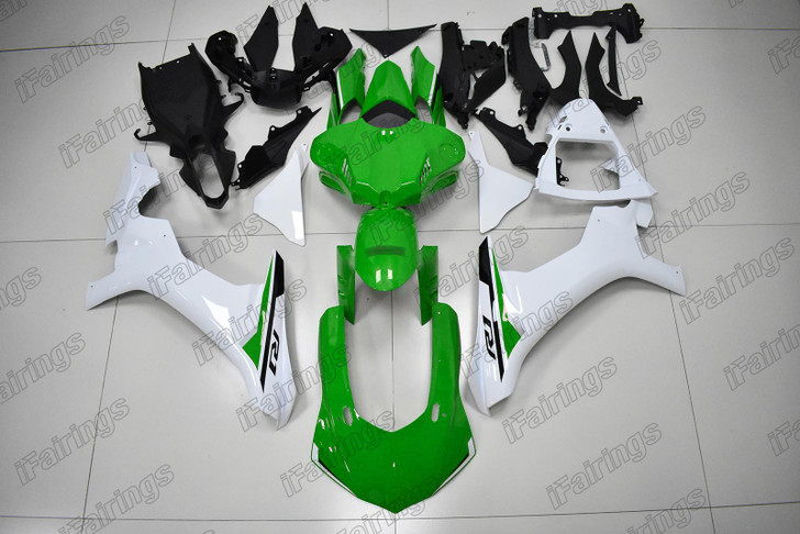 2015 2016 2017 2018 2019 Yamaha YZF R1 green and white fairing kit