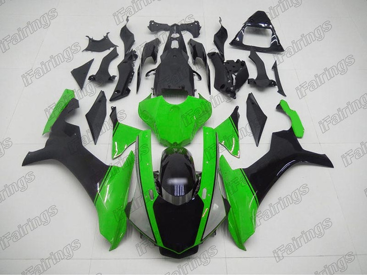 2015 2016 2017 2018 2019 Yamaha YZF R1 green and black fairings.