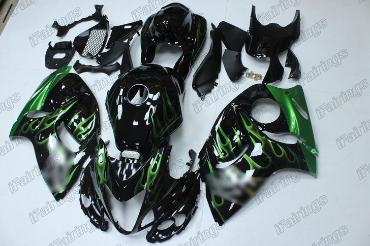 Suzuki Hayabusa GSX1300R green flame bodywork