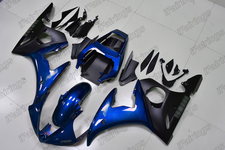 2003 2004 2005 Yamaha YZF-R6 blue and black fairing kit