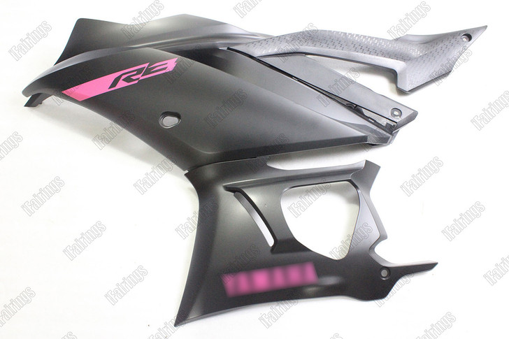 2019 2020 2021 2022 2023 2024 Yamaha YZF R3 matte black plastic kit