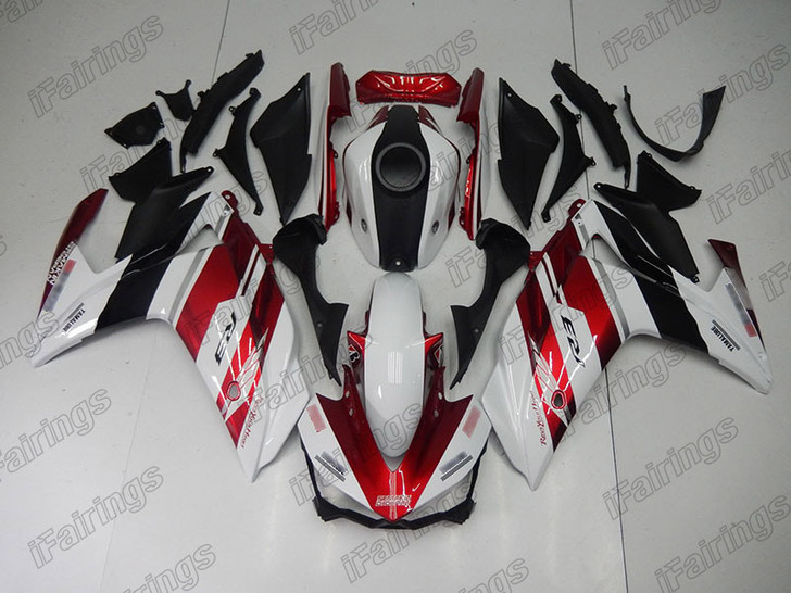 2015 2016 2017 2018 Yamaha YZF-R3 YZF-R25 red white and black fairings