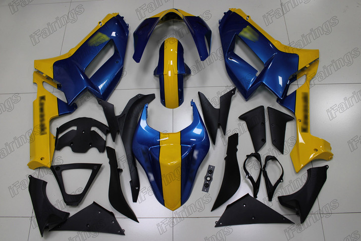 2007 2008 Kawasaki ZX-6R 636 blue and yellow plastic kit