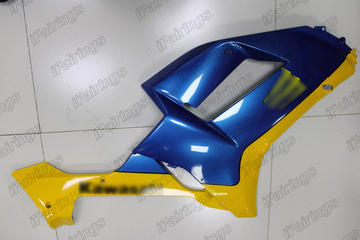 2007 2008 Kawasaki ZX-6R 636 blue and yellow body panel