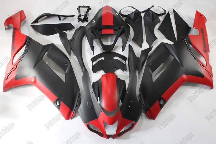 2007 2008 Kawasaki Ninja ZX-6R ZX-6RR 636 red_black bodywork