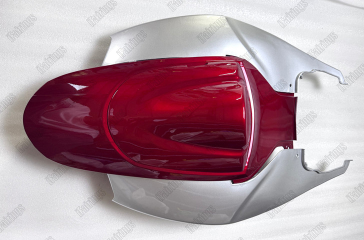 2006 2007 Suzuki GSX-R600/750 candy red_metallic silver tail section