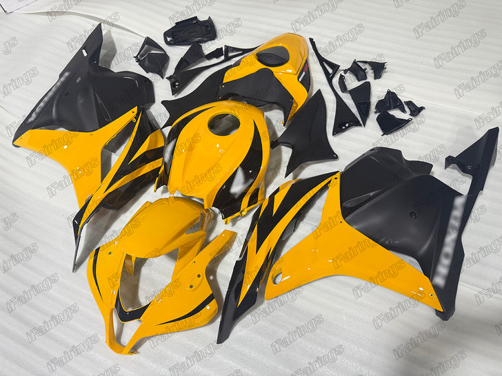 2009-2012 CBR600RR Fairing Kit - Ready to Install & Guaranteed Fit | Yellow/Black Scheme.