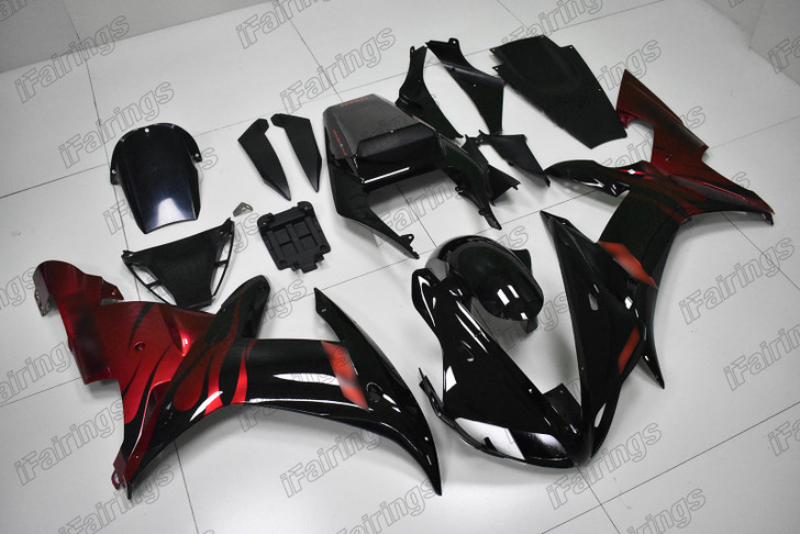 2002 2003 Yamaha YZF-R1 black and red OEM Fairing and body kit