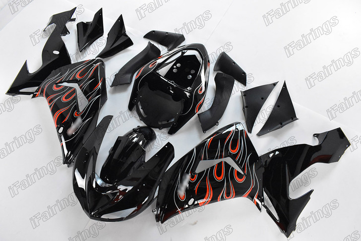 2006 2007 Kawasaki Ninja ZX-10R ZX-10RR flame fairings