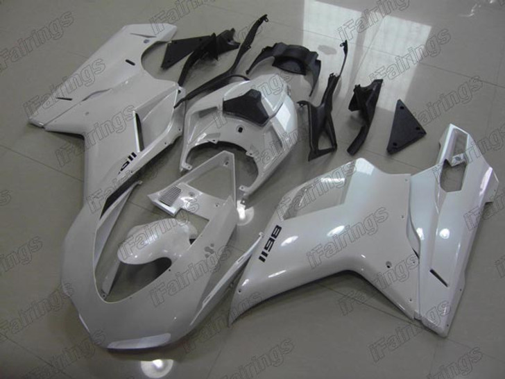 Ducati 848 1098 1198 pearl white fairing