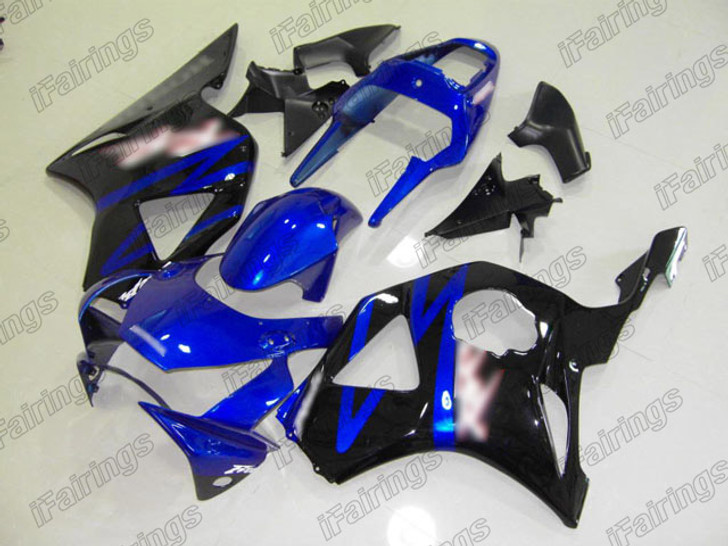 Honda CBR900RR CBR954RR black and blue fairings