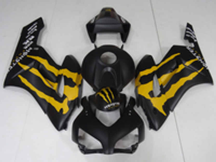 2004 2005 Honda CBR1000RR Matte Black With Monster Emblem Fairing 2004 2005 Honda CBR1000RR Matte Black With Monster Emblem Fairing
