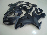 Kawasaki ZX10R 2006 2007 matt/flat black fairing kits, this Kawasaki ZX10R 2006 2007 plastics was applied in matt/flat blackgraphics, this 2006 2007 ZX10R fairing set comes with the both color and decals shown as the photo.If you want to do custom fairings for ZX10R 2006 2007,our talented airbrusher will custom it for you.