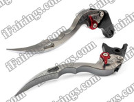 Grey CNC blade brake & clutch levers for Kawasaki ZX14R ZZR1400 2006 to 2012 (F-88/H-88). Our levers are designed as a direct replacement of the stock levers but more benefit over the stock ones