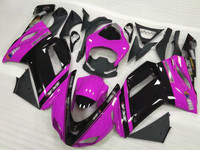 2007 2008 Kawasaki Ninja ZX-6R pink and black fairing kit