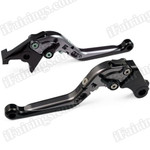 Grey/Black CNC adjustable folding and extendable levers for Honda CBR600 F3 1995 to 2007 (F-18/H-626). Our levers are designed as a direct replacement of the stock levers but more benefit over the stock ones.