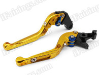 Gold CNC adjustable folding and extendable levers for Honda CBR600 F3 1995 to 2007 (F-18/H-626). Our levers are designed as a direct replacement of the stock levers but more benefit over the stock ones