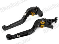 Black CNC adjustable folding and extendable levers for Honda CBR1000RR FireBlade 2004 2005 2006 2007 (F-33/H-33). Our levers are designed as a direct replacement of the stock levers but more benefit over the stock ones.