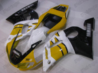 1999 2000 2001 2002 Yamaha YZF-R6 custom fairing yellow white and black