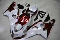 2004 2005 Suzuki GSXR 600/750 pearl white and candy red fairing